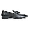 Imperio Black Mens Formal Leather Tasseled Slip On Shoes