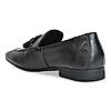 Imperio Black Mens Formal Leather Tasseled Slip On Shoes