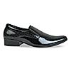 Imperio Black Mens Textured Leather Formal Slip On Shoes