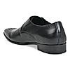Imperio Black Mens Formal Leather Monk Strap Shoes