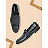 Imperio Black Mens Formal Textured Leather Slip On Shoes