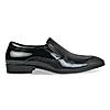 Regal Black Mens Textured Leather Formal Patent Shoes