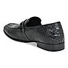 Imperio Black Mens Formal Croco Leather Tassel Slip On Shoes