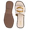 Rocia By Regal Cream Women Casual Buckled Flats