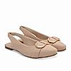 Rocia By Regal Beige Women Buckled Flat Slingbacks