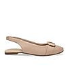 Rocia By Regal Beige Women Buckled Flat Slingbacks