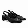 Rocia By Regal Black Women Block Heel Slingbacks