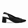 Rocia By Regal Black Women Block Heel Slingbacks