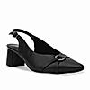 Rocia By Regal Black Women Block Heel Slingbacks