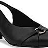 Rocia By Regal Black Women Block Heel Slingbacks