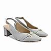 Rocia By Regal Grey Women Block Heel Slingbacks