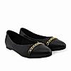 Rocia By Regal Black Women Buckled Ballerinas