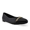 Rocia By Regal Black Women Buckled Ballerinas