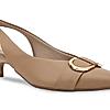 Rocia By Regal Taupe Women Buckled Kitten Heel Slingbacks