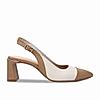 Rocia By Regal Ivory Women Block Heel Slingbacks