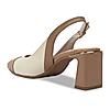 Rocia By Regal Ivory Women Block Heel Slingbacks