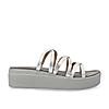 Rocia By Regal Silver Women Strappy Casual Wedges