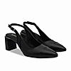 Rocia By Regal Black Women Block Heel Slingbacks