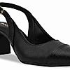 Rocia By Regal Black Women Block Heel Slingbacks