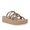 Rocia By Regal Antique Gold Women Strappy Casual Wedges