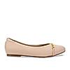 Rocia By Regal Beige Women Buckled Ballerinas