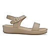 Rocia Beige Women Patent Flat Sandals