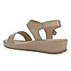 Rocia Beige Women Patent Flat Sandals