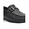 Regal Black Men Leather Buckled Slip On Shoes