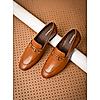 Imperio By Regal Tan Men Formal Leather Buckled Slip On Shoes