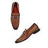 Imperio By Regal Tan Men Formal Leather Buckled Slip On Shoes