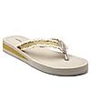 SOLE THREADS CREAM WOMEN BRAID FLIP FLOPS