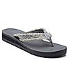 SOLE THREADS SILVER WOMEN BRAID FLIP FLOPS