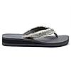 SOLE THREADS SILVER WOMEN BRAID FLIP FLOPS