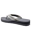 SOLE THREADS SILVER WOMEN BRAID FLIP FLOPS