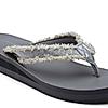 SOLE THREADS SILVER WOMEN BRAID FLIP FLOPS