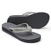 SOLE THREADS SILVER WOMEN BRAID FLIP FLOPS