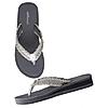 SOLE THREADS SILVER WOMEN BRAID FLIP FLOPS