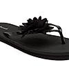 SOLE THREADS BLACK WOMEN FLORET FLIP FLOPS