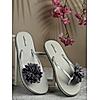 SOLE THREADS GREY WOMEN FLORET FLIP FLOPS