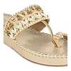 Rocia Gold Women Embroidered Flats