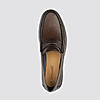 LANGUAGE BROWN MEN LEATHER JAMESON CASUAL SLIP ON MOCCASIN SHOES