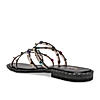 Rocia By Regal Black Women Strappy Vinyl Flats