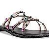 Rocia By Regal Black Women Strappy Vinyl Flats