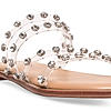 Rocia By Regal Transparent Women Diamante Studded Vinyl Flats