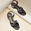 Rocia By Regal Gun Metal Women Shimmer Block Heel Sandals