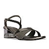 Rocia By Regal Gun Metal Women Shimmer Block Heel Sandals