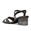 Rocia By Regal Gun Metal Women Shimmer Block Heel Sandals