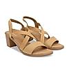 Rocia By Regal Beige Women Comfort Strappy Block Heels