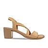 Rocia By Regal Beige Women Comfort Strappy Block Heels