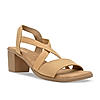 Rocia By Regal Beige Women Comfort Strappy Block Heels